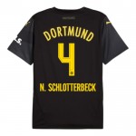 Günstige Fußballtrikots Borussia Dortmund N. Schlotterbeck 4 Kinder Auswärtstrikot 2024-25 Kurzarm